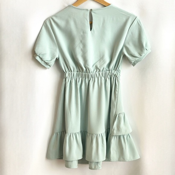 Habitual Girls | EASTER | Pastel Blue Ruffle Dress | Side Tie Waist | Size 10 - Picture 4 of 9